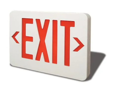 Thermoplastic LED Emergency Exit Sign (#PLE124)