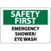 Safety First Emergency Shower/Eyewash Sign (#SF45)